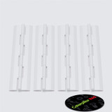 4x White Acrylic Piano Hinges 200 mm, Self-Adhesive, No Glue Required