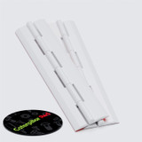 4x White Acrylic Piano Hinges 200 mm, Self-Adhesive, No Glue Required