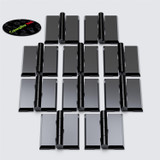 10x Black Acrylic Piano Hinges 45 mm, Self-Adhesive, No Glue Required