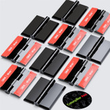 10x Black Acrylic Piano Hinges 45 mm, Self-Adhesive, No Glue Required