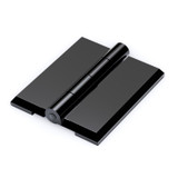 10x Black Acrylic Piano Hinges 45 mm, Self-Adhesive, No Glue Required