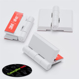 10x White Acrylic Piano Hinges 32 mm, Self-Adhesive, No Glue Required