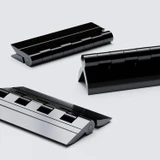 10x cerniere a nastro nere in acrilico 75 mm, continue in plastica