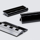 10x cerniere a nastro nere in acrilico 75 mm, continue in plastica