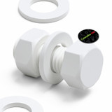 20x White PP Hex Head Plastic Screws & Bolts M10 x 20 mm, Nuts & Washers