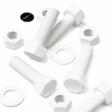 20x White PP Hex Head Plastic Screws & Bolts M12 x 40 mm, Nuts & Washers