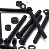 10x Black PP Hex Head Plastic Screws & Bolts M8 x 100 mm, Nuts & Washers