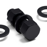 5x Black PP Hex Head Plastic Screws & Bolts M20 x 60 mm, Nuts & Washers
