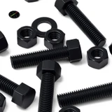 10x Black Nylon Hex Head Plastic Screws & Bolts M12 x 50 mm, Nuts & Washers