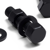 10x bulloni esagonali neri in nylon PA66 M12 x 50 mm, dadi e rondelle