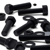 10x bulloni esagonali neri in nylon PA66 M12 x 50 mm, dadi e rondelle
