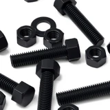10x Black Nylon Hex Head Plastic Screws & Bolts M12 x 50 mm, Nuts & Washers