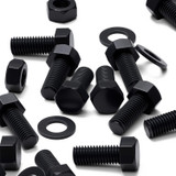 20x bulloni esagonali neri in nylon PA66 M10 x 25 mm, dadi e rondelle