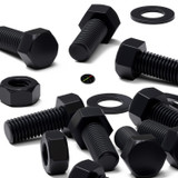 20x bulloni esagonali neri in nylon PA66 M10 x 25 mm, dadi e rondelle