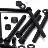 10x Black Nylon Hex Head Plastic Screws & Bolts M10 x 70 mm, Nuts & Washers
