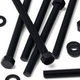 10x bulloni esagonali neri in nylon PA66 M10 x 70 mm, dadi e rondelle
