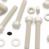 5x Natural Nylon Hex Head Screws & Bolts M16 x 100 mm, Nuts & Washers