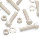 10x Natural Nylon Hex Head Screws & Bolts M12 x 50 mm, Nuts & Washers