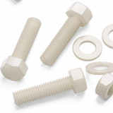 20x bulloni esagonali naturali in nylon PA66 M10 x 40 mm, dadi e rondelle
