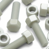 10x bulloni esagonali naturali in PA66 GF M12 x 40 mm, dadi e rondelle