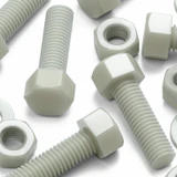 10x bulloni esagonali naturali in PA66 GF M12 x 40 mm, dadi e rondelle