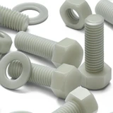 20x Natural Glass Filled Nylon Hex Head Screws M10 x 30 mm, Nuts & Washers