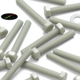 50x bulloni esagonali naturali in PA66 GF M3 x 20 mm, dadi e rondelle