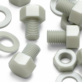 10x bulloni esagonali naturali in PA66 GF M16 x 20 mm, dadi e rondelle