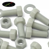 50x Natural Glass Filled Nylon Hex Head Screws M8 x 20 mm, Nuts & Washers