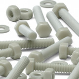 50x bulloni esagonali naturali in PA66 GF M6 x 40 mm, dadi e rondelle