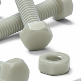 50x bulloni esagonali naturali in PA66 GF M4 x 20 mm, dadi e rondelle