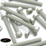50x bulloni esagonali naturali in PA66 GF M6 x 50 mm, dadi e rondelle
