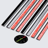 4x 300 mm Black Acrylic Flexible Hinges, Self-Adhesive, No Glue Required