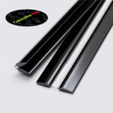 2x Black 1150 mm Acrylic / Polycarbonate Low Profile Flexible Living Hinges