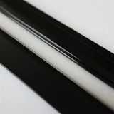 3x 300mm Black low profile flex hinges, flexible living hinges, plexiglass, Continuous Acrylic Piano Hinges