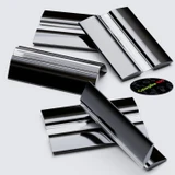 5x Black 50 mm Acrylic Low Profile Flexible Living Hinges, Continuous