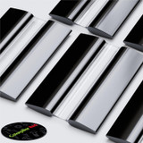 5x Black 50 mm Acrylic Low Profile Flexible Living Hinges, Continuous