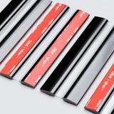 4x 100 mm Black Acrylic Flexible Hinges, Self-Adhesive, No Glue Required