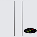 2x Black 950 mm Acrylic / Polycarbonate Low Profile Flexible Living Hinges