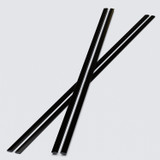 2x Black 950 mm Acrylic / Polycarbonate Low Profile Flexible Living Hinges