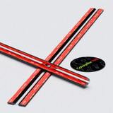 2x 500 mm Black Acrylic Flexible Hinges, Self-Adhesive, No Glue Required