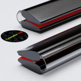 2x 500 mm Black Acrylic Flexible Hinges, Self-Adhesive, No Glue Required