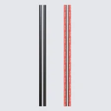 2x 500 mm Black Acrylic Flexible Hinges, Self-Adhesive, No Glue Required