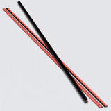 2x 1150 mm Black Acrylic Flexible Hinges, Self-Adhesive, No Glue Required