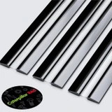 3x Black 200 mm Acrylic / Polycarbonate Low Profile Flexible Living Hinges