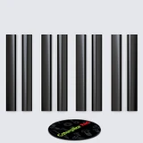 4x Black 100 mm Acrylic / Polycarbonate Low Profile Flexible Living Hinges