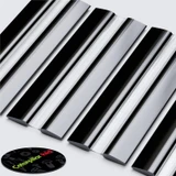 4x Black 100 mm Acrylic / Polycarbonate Low Profile Flexible Living Hinges