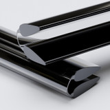 4x Black 100 mm Acrylic / Polycarbonate Low Profile Flexible Living Hinges