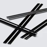 4x Black 500 mm Acrylic / Polycarbonate Low Profile Flexible Living Hinges
