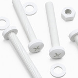 20x viti PP bianche a testa cilindrica M8 x 60 mm + dadi e rondelle